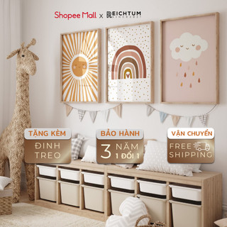 Tranh treo tường canvas tráng gương SET3   REICHTUM - Phòng khách/ Nhà ngủ/ Decor trang trí / Chất liệu siêu bền