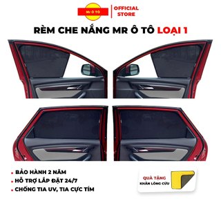 Rèm Che Nắng Ô Tô Loại 1 MR Ô.TÔ Chống Tia UV, Bộ 4 Miếng Cho Mọi Loại Xe, Tấm Che Nắng Xe Hơi Chính Hãng RCNB001
