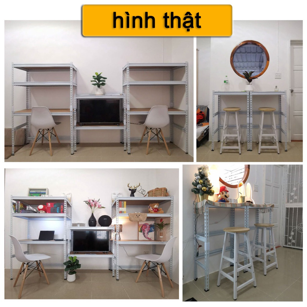 Kệ Sắt gỗ V Lỗ Đa Năng 2 màu - Kệ Sắt  thiết kế lỗ dễ dàng lắp đặt không cần ôc vít Chịu được 200kg | BigBuy360 - bigbuy360.vn