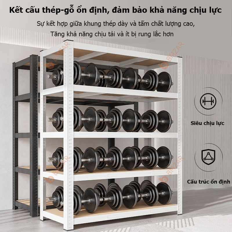 Kệ Sắt gỗ V Lỗ Đa Năng 2 màu - Kệ Sắt  thiết kế lỗ dễ dàng lắp đặt không cần ôc vít Chịu được 200kg | BigBuy360 - bigbuy360.vn