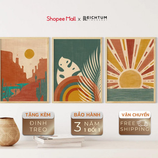 Tranh treo tường canvas cao cấp SET3 của  REICHTUM - Phòng khách/ Nhà ngủ/ Decor trang trí/ Chất vải canvas