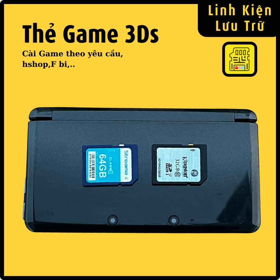 Thẻ nhớ SD Card 32Gb/ 64Gb Cho Nintendo 3Ds ( Sẫn game, Chỉ dùng cho máy đã hack )