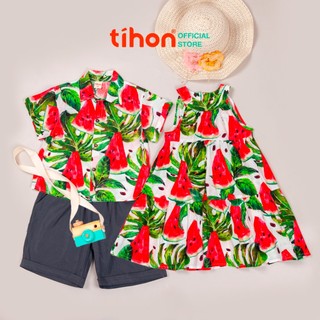 Bộ đồ đi biển cho bé TIHON thoáng mát họa tiết dễ thương ASM0750687 VT0750686