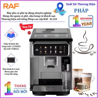 Máy pha cà phê tự động chuyên nghiệp, dùng cho quán cà phê, nhà hàng và khách sạn. Thương hiệu Pháp cao cấp RAF - R.118