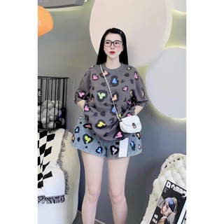 Set áo thun kèm short jeans