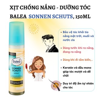 [Mẫu mới] Xịt chống nắng cho tóc Balea 150ml