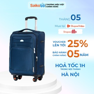 Vali vải cao cấp Hùng Phát 890 khóa bảo mật 3 số bánh xoay 360 độ