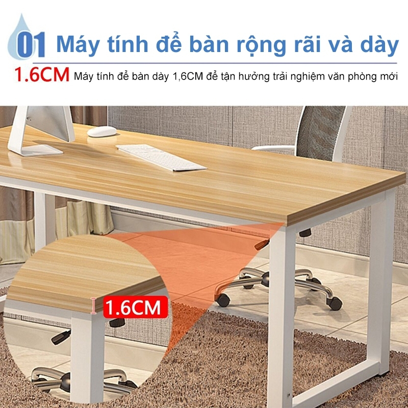 Bàn làm việc đa năng bàn học gỗ Bàn máy tính thiết kế hiện đại đa năng chân sắt dùng cho văn phòng | BigBuy360 - bigbuy360.vn