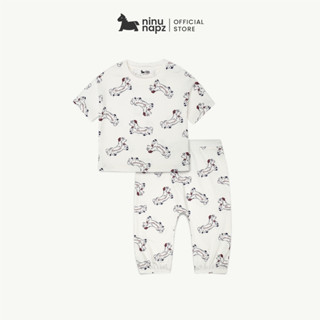  NinuNapz - Bộ áo ngắn tay quần lưng chun cao cấp cho bé từ 6M-24M - Vải sợi tre pha cotton mềm mịn êm ái 