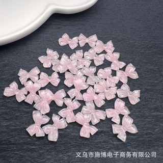  Set 10 Nơ Thạch Hồng Trắng  tím trang trí móng tay 