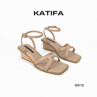 Giày cao gót nữ đế xuồng 7P quai chéo che khuyết điểm KATIFA MX18 - bảo hành 2 năm