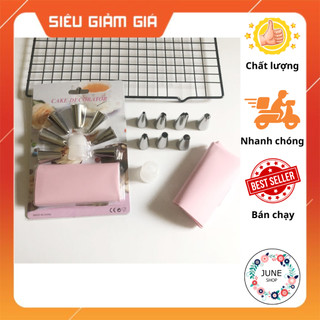 Bộ 7 Đuôi Bắt Kem Kèm Túi TPU, Dụng Cụ Làm Bánh Gato, Các Mẫu Đui Bắt Kem Thông Dụng - ĐẦU BẮT BÁNH KEM SINH NHẬT