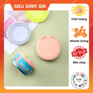 Nắp Đậy Hộp Pate Chó Mèo Silicon 3 Kích Cỡ 6.5/7.5/8.5cm, Bảo Quản Thức Ăn Thú Cưng Lâu Hơn