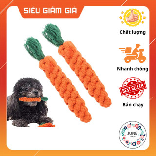 Đồ chơi cà rốt dệt tay huấn luyện mài răng mài móng chó mèo