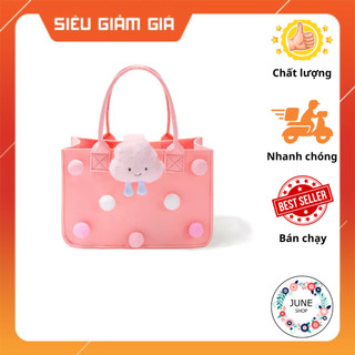 Dễ Thương Túi Xách Tay Bằng Vải Nỉ In Hình Hoạt Hình Dành Cho Mẹ Bỉm Sữa 30x20x18cm