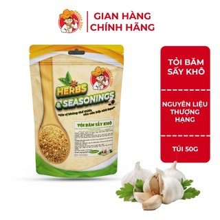 Tỏi băm sấy khô Orange Chef túi Zip tiện lợi - Nguyên liệu 100% tỏi tươi sấy Việt Nam