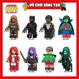 Xếp hình Minifigure Nhân vật siêu anh hùng vũ trụ DC Comics và Marvel - Đồ Chơi Lắp Ghép Sáng Tạo - POGO PG8153