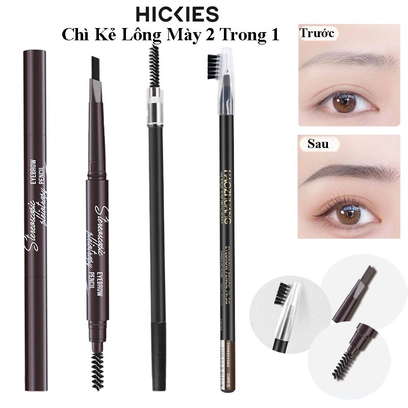 Chì Kẻ Lông Mày Hai Đầu - Chì Kẻ Lông Mày 2 Trong 1 ( 1 Đầu Chì Và 1 Đầu Cọ)- Chì Kẻ Mắt Dạng Xé, Gọ