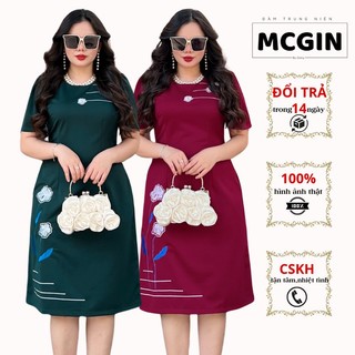 Đầm Suông Body Thêu Hoa Jasmine | Đơn Giản | Thanh Lịch | Bigsize Nữ | Nhiều Màu | Tặng Mẹ | Vải Dày Dặn | CG032