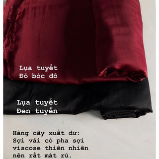 Vải lụa tuyết, lụa thiên nhiên chất cực đẹp( độ dày vừa phải, mặc mát không xước)