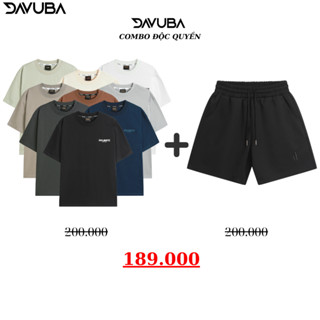 [Combo độc quyền DAVUBA] Áo thun nam nữ DV DAVUBA + quần short D CB25