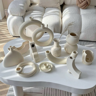 Bình Gốm Cắm Hoa DECOR minimalist Nghệ Thuật Trang Trí Nhà Tủ Bàn Làm việc