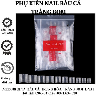 Móng típ nối chân trong vuông phom chuẩn - sơri nail
