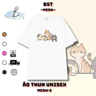 Áo Thun Cặp Đôi Mieo01~ Local Brand BWINDY nam nữ Phong Cách unisex tay lỡ form rộng Teen cổ tròn oversize cotton 100%