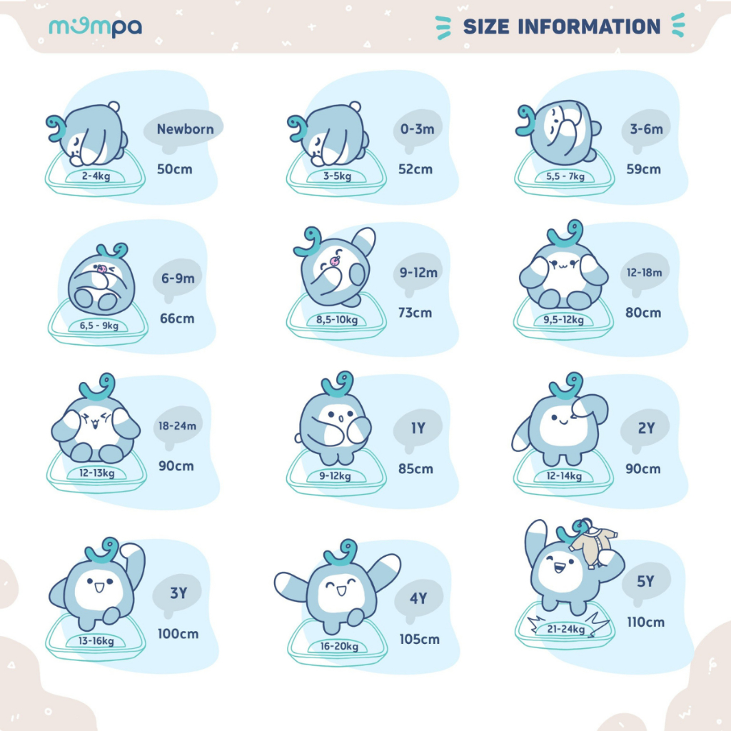 Bodysuit cho bé sơ sinh Mompa 0 đến 9 tháng bộ liền chân vải Sợi tre Bamboo mềm mịn MP 413