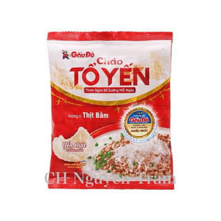 Sét 5 gói cháo tổ yến Gấu Đỏ vị thịt bằm gói 50g