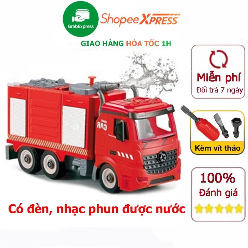 Bộ lego lắp ráp lính cứu hoả