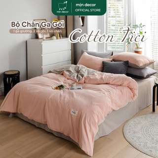Chăn Ga Gối Đệm Cotton Tici Tag Mịn Decor Phong Cách Hàn Quốc Ga Giường Bo Chun Kích Thước Theo Yêu Cầu