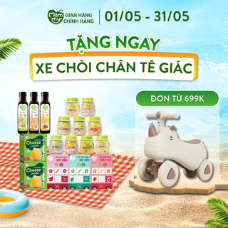 Combo phát triển toàn diện cho bé Mămmy bao gồm 9 hũ hạt mix, 3 chai dầu bổ não, 3 nui mini và 2 hộp phô mai tách muối