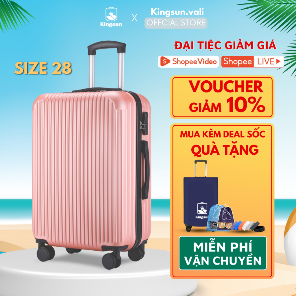 Vali du lịch Kingsun vali kéo Size28 inch KS-T01/155 Cao Cấp bảo hành 5 năm