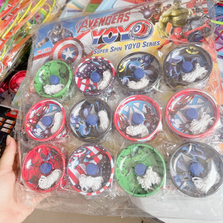 Sỉ vỉ 12 chiếc đồ chơi yoyo AVENGERS bằng kim loại (sẵn dây)