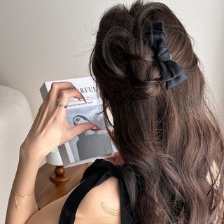 Trâm cài tóc hình nơ đen tiểu thư trâm nơ hot trend