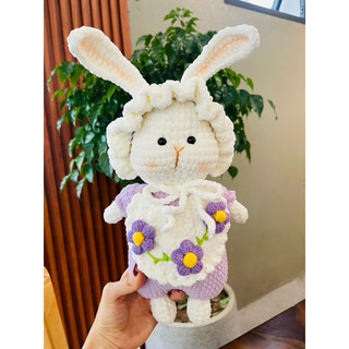 Amigurumi - set len nhung mèo móc thỏ tang tang