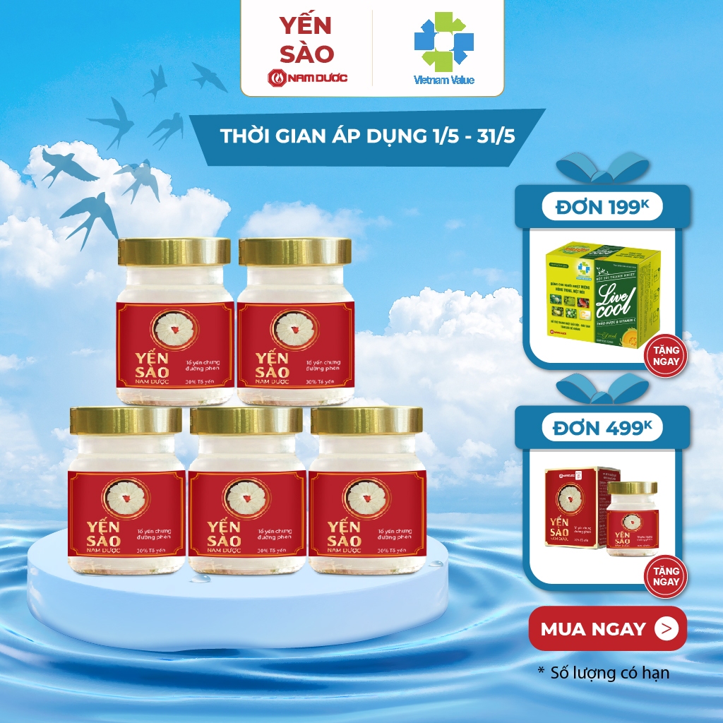 Tổ Yến chưng sẵn - Đường phèn - Hũ 70ml / 30% tổ yến - Yến sào Nam Dược - Khánh Hoà