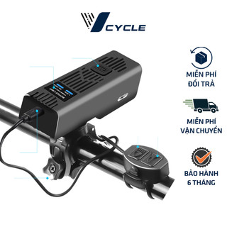Đèn còi xe đạp MT-007 | Đèn xe đạp siêu sáng kết hợp còi 5 kiểu chuông, Đèn chống nước, sạc USB