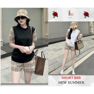 Quần Short Nữ kẻ BBR chất thô hàn cao cấp thoáng mát,Quần Sooc nữphong cách trẻ trung năng động đẹpM99-TLN