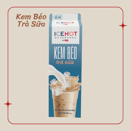 Kem Béo Trà Sữa ICEHOT 1Kg – Kem Béo Pha Chế Dành Riêng Cho Trà Sữa, Vị Thanh Béo