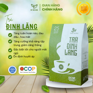 Trà Đinh Lăng Thái Hưng - Trà Thảo Mộc An Thần Ngủ Ngon, Giảm Stress 25 Túi Lọc 125g