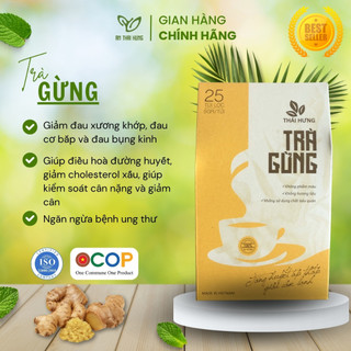Trà Gừng Thái Hưng - Tăng Huyết Áp Giải Cảm Lạnh 25 Túi Lọc 125g