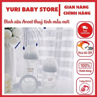 Bình sữa avent thủy tinh 125ml -240ml tùy chọn núm