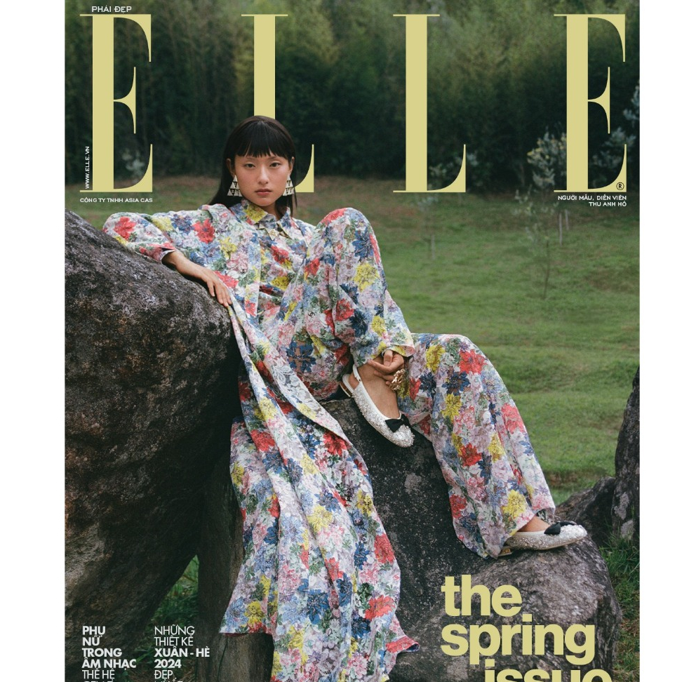 Sách - (In màu toàn bộ) Tạp chí phái đẹp Elle tháng 3/2024 – bìa người mẫu, diễn viên Thu Anh Hồ - Elle