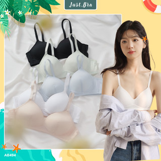 Áo ngực không gọng nữ Just Bra mút mỏng chất liệu thun gân ôm giữ ngực, thoáng khí AB494