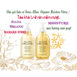  Tóc khô trở nên mềm mượt Dầu gội hữu cơ Allna Organnic Collagen Hyaluronic Acid Vitamin Calendula Moisture Citrus 