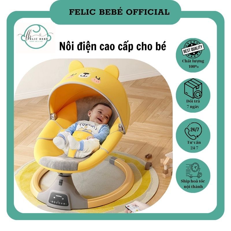 Nôi điện cao cấp 4 chế độ cho bé