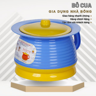 Bô vệ sinh cho bé nhựa Việt Nhật, Bô cua có nắp cho bé tập đi vệ sinh
