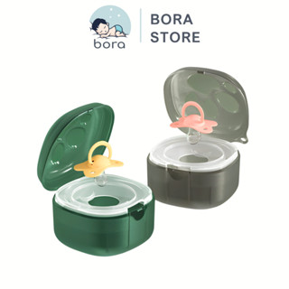 Hộp đựng ti giả, núm ti cho bé hình chân gấu